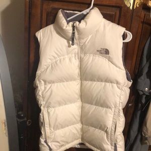 White 700 Down North Face Womens Vest